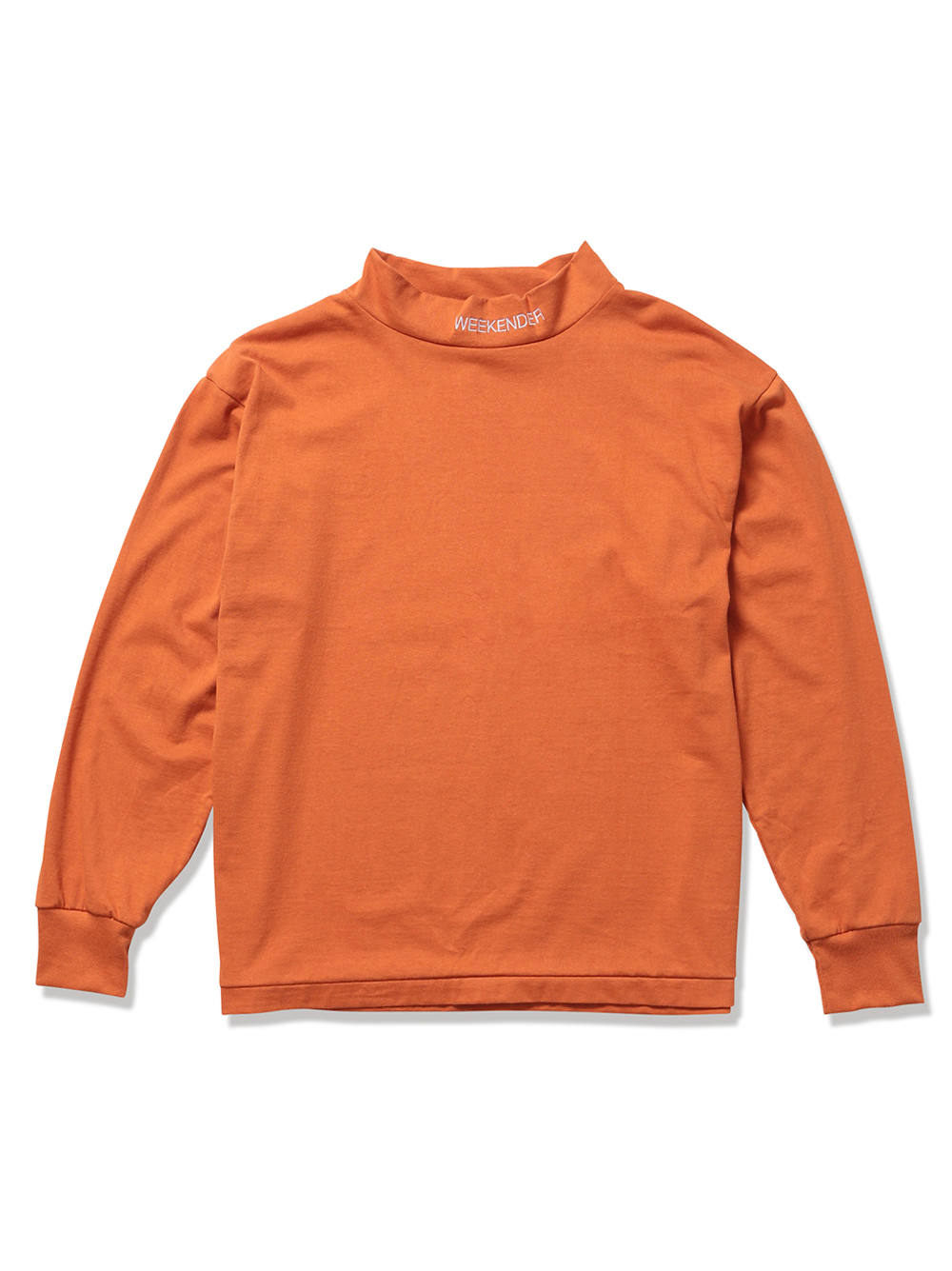 TOYPLANE - ビッグモックネックロングスリーブTシャツ(オレンジ) / BIG
