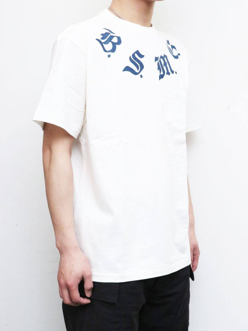BMSG Tシャツ M B.S.M.G. - DRAGON S/S T-SHIRTS (WHITE×NAVY) | SKANDA